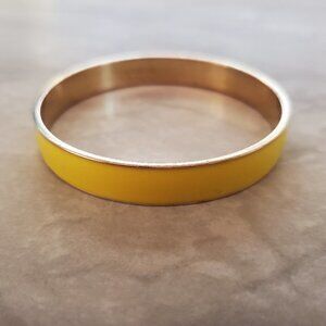 💛 Vintage 1990s 90s J.Crew Yellow Enamal Skinny Bangle Bracelet 💛